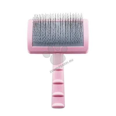 Tauro Pro Line Brush L - пластмасова четка с тънки и меки зъби 17,5 / 10,6 / 6,2 см, розов
