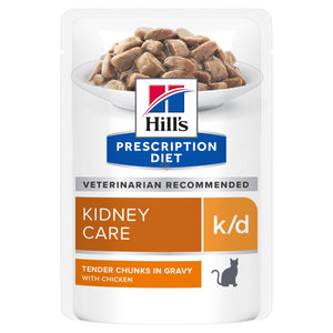 Hills Prescription Diet k/d Chicken - при хорнична бъбречна недостатъчност, кутия 12 x 85 гр