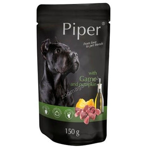 Piper Adult Game - пауч за кучета с месо от дивеч и тиква, стек 10 х 150 гр