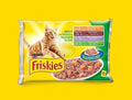 Friskies Meat -  с различни видове месо / говеждо и дроб / хапки в сос 4 x 85 гр.