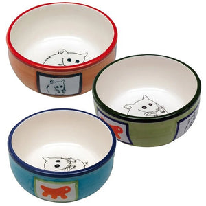 Ferplast - bowl pa1088- керамична купичка за малки животни / оранжева, зелена, синя / Ø 10.2 / 3.7 cm - 0.18 L