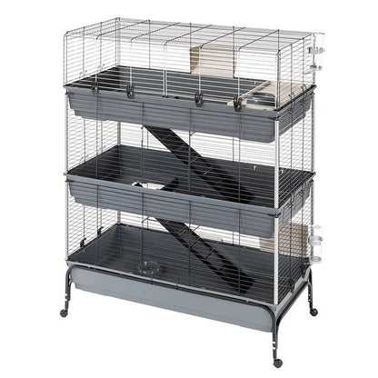 Ferplast Rabbit 120 Tris - fully equipped cage for mini rabbits 118 / 58 / 166 cm.