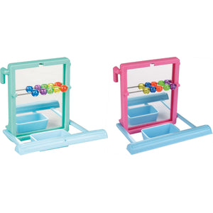 Flamingo Parakeet Toy Mirror - огледалце за птици със стъпало