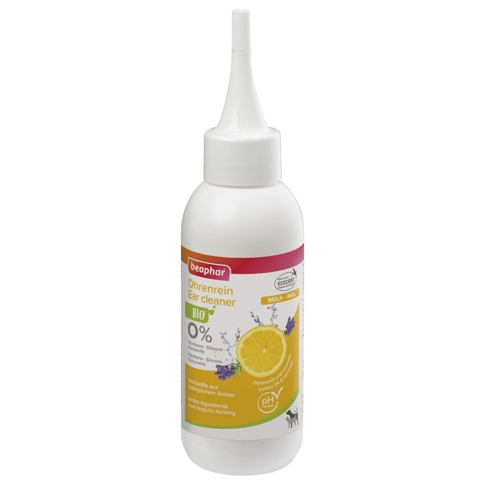 Beaphar BIO Ear Cleaner - лосион за почистване на уши с био лимон, лавандула, алое вера 100 мл