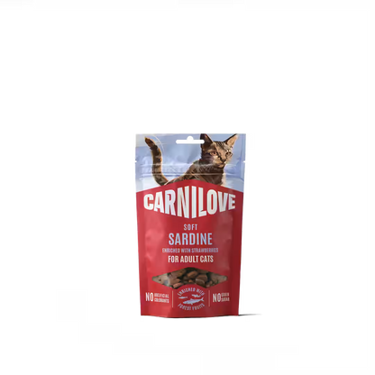 Carnilove Cat Soft Snack Sardine with Strawberry - лакомство за котки със сардини 50 г