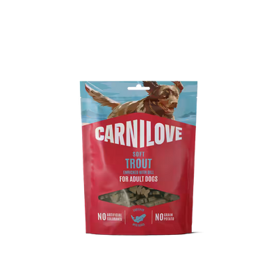 Carnilove Dog Soft Snack Trout with Dill - лакомство за кучета с пъстърва 200 гр