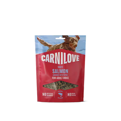 Carnilove Dog Soft Snack Salmon with Thyme - лакомство за кучета от малки породи със сьомга 200 гр