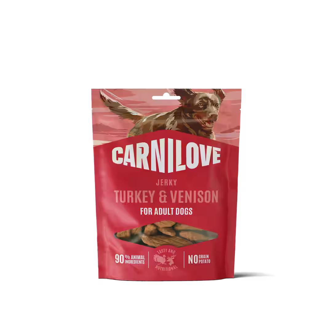 Carnilove Dog Jerky Turkey with Venison - лакомство за кучета с пуешко и еленско 100 гр