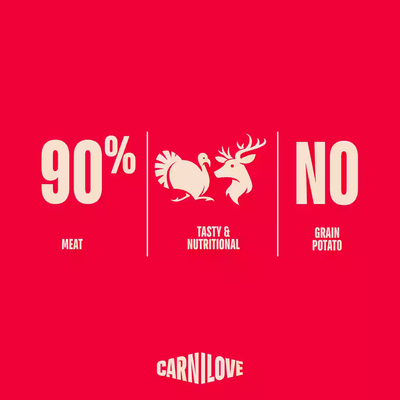 Carnilove Dog Jerky Turkey with Venison - лакомство за кучета с пуешко и еленско 100 гр