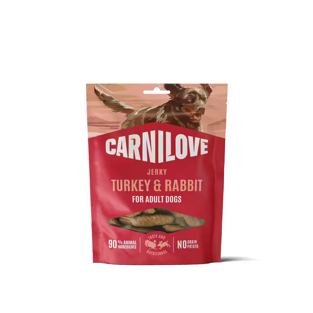 Carnilove Dog Jerky Turkey and Rabbit - лакомство за кучета с пуешко и заешко 100 гр