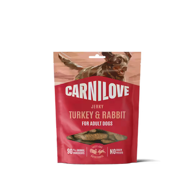 Carnilove Dog Jerky Turkey and Rabbit - лакомство за кучета с пуешко и заешко 100 гр