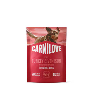 Carnilove Dog Pouch Pate Turkey and Venison - пастет за кучета с пуйка и елен 300 г