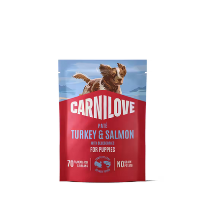 Carnilove Puppy Pouch Pate Turkey and Salmon - пауч за кученца с пуешко и сьомга 300 г