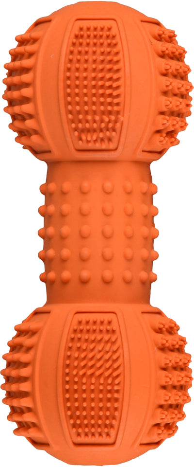 Flamingo Toy Ruffus Dumbbell - дентална играчка за куче 12,5 см /зелена, синя, оранжева/