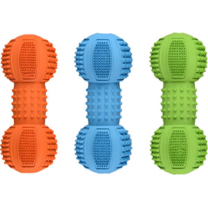 Flamingo Toy Ruffus Dumbbell - дентална играчка за куче 12,5 см /зелена, синя, оранжева/