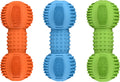Flamingo Toy Ruffus Dumbbell - дентална играчка за куче 12,5 см /зелена, синя, оранжева/