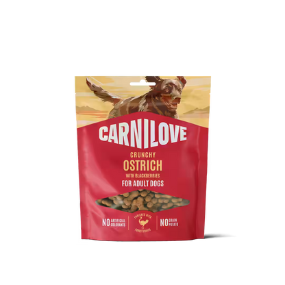 Carnilove Dog Crunchy Snack Ostrich with Blackberries - Dog treat with ostrich meat 200g