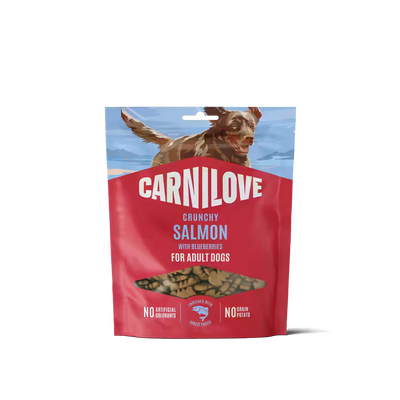 Carnilove Dog Crunchy Snack Salmon with Blueberries - лакомство за кучета със сьомга 200 гр