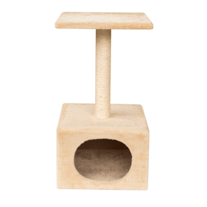 Enjoy Cat Scratching Post Happy with House - котешка драскалка 30 / 30 / 55 см, бежов