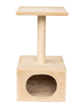 Enjoy Cat Scratching Post Happy with House - котешка драскалка 30 / 30 / 55 см, бежов