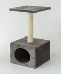 Enjoy Cat Scratching Post Happy with House - котешка драскалка 30 / 30 / 55 см, сива