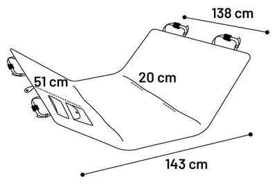 Flamingo Car Seat Cover Dex - постелка за задна седалка 143 / 148 см