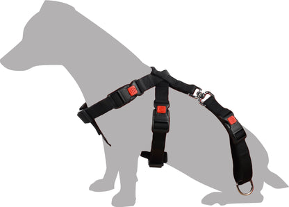 Flamingo Car Safety Harness Duma Black L - предпазен нагръдник за автомобил 36 - 56,5 / 41 - 65 см