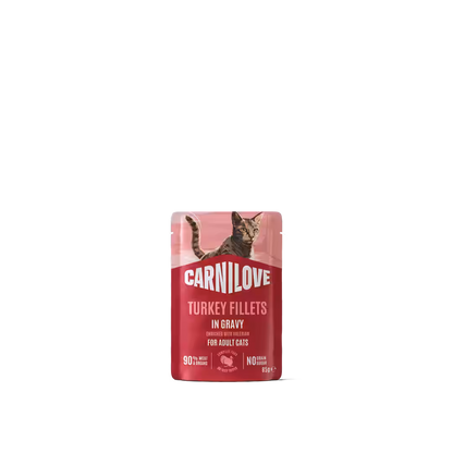 Carnilove Cat Pouch in Gravy Turkey with Valerian - пауч за котки с пуешко 85 г
