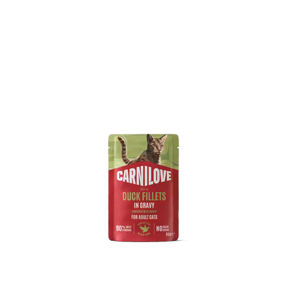 Carnilove Cat Pouch in Gravy Duck with Catnip - пауч за котки с патешко 85 г