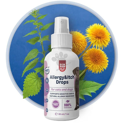 Paw2Paw Allergy and Itch Drops - натурална подкрепа при сърбеж, алергии и кожна чувствителност 30 мл