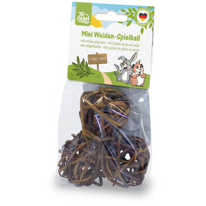 JR Farm Mini Willow Play Balls - топки от върба с ябълки за гризачи 20 г