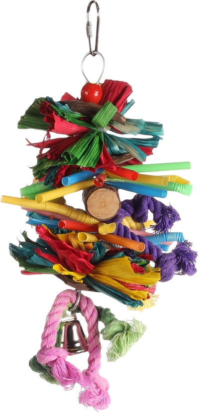 Flamingo Bt Falk - играчка за папагал от памучно въже, дърво, пластмаса и хартия 29 см