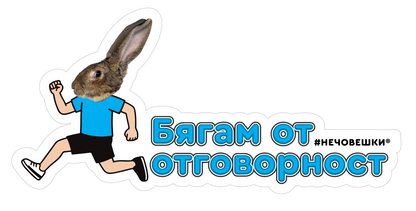 Стикер за лаптоп - Бягам от отговорност