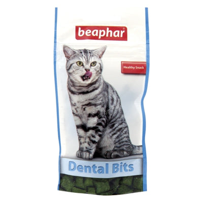 РАЗПРОДАЖБА Beaphar Dental Bits - добавка към храната за чисти и здрави зъби 35 грама