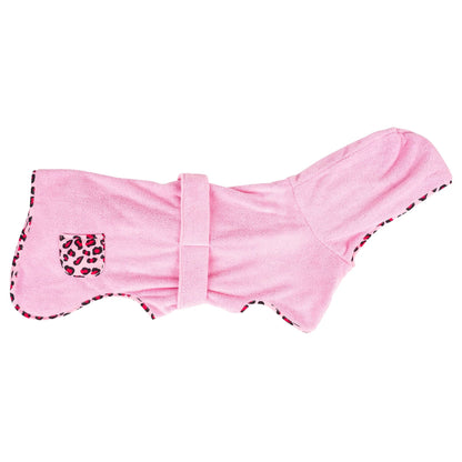 Max Molly Bath Robe Leopard Pink - халат за кучета