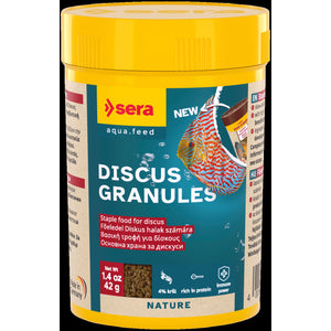 Sera Discus Granules Nature - пълноценна храна за всички дискуси и други цихлиди 100 мл.