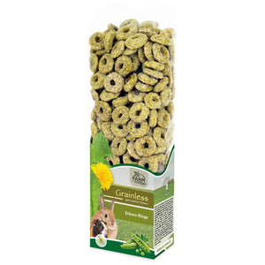 JR Farm Grainless Pea Rings - grain-free pea treats for rodents 150g