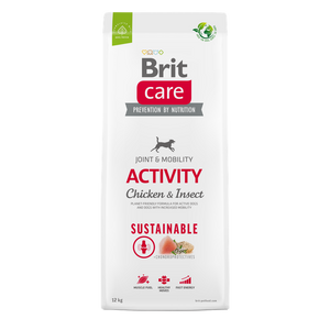 Brit Care Dog Sustainable Activity -  храна за кучета и кучета с повишена активност с пилешко месо и насекоми
