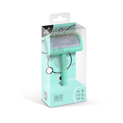 Tauro Pro Line Curved Wooden Brush M - извита дървена четка 6,1 / 19 см, зелен