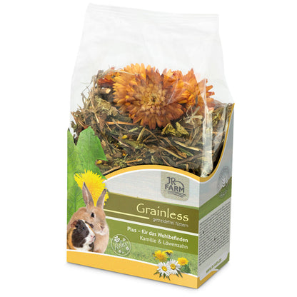 JR Farm Grainless Chamomile and Dandelion - лакомство с лайка и глухарче за гризачи 100 г