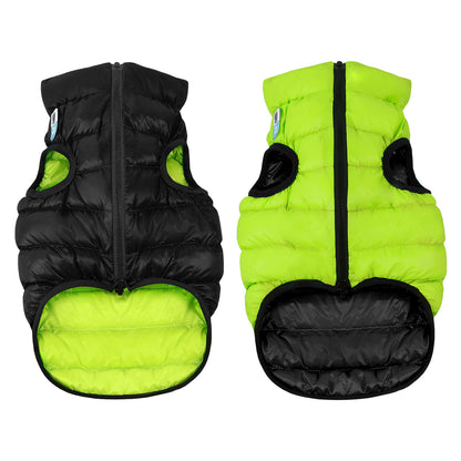 AiryVest Reversible Dog Jacket Light Green Black S30 - двулицево яке за кучета 27-30 см