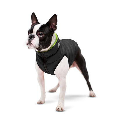AiryVest Reversible Dog Jacket Light Green Black S30 - двулицево яке за кучета 27-30 см
