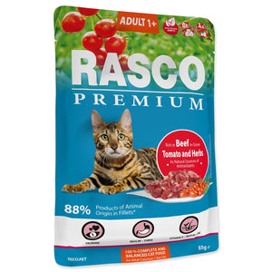 Rasco Premium Adult Beef - пауч за котки в сос с говеждо месо 85 гр.
