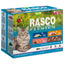 Rasco Premium Adult Sterilised - паучове за котка със сьомга, пуешко, патешко и треска 12 х 85 гр
