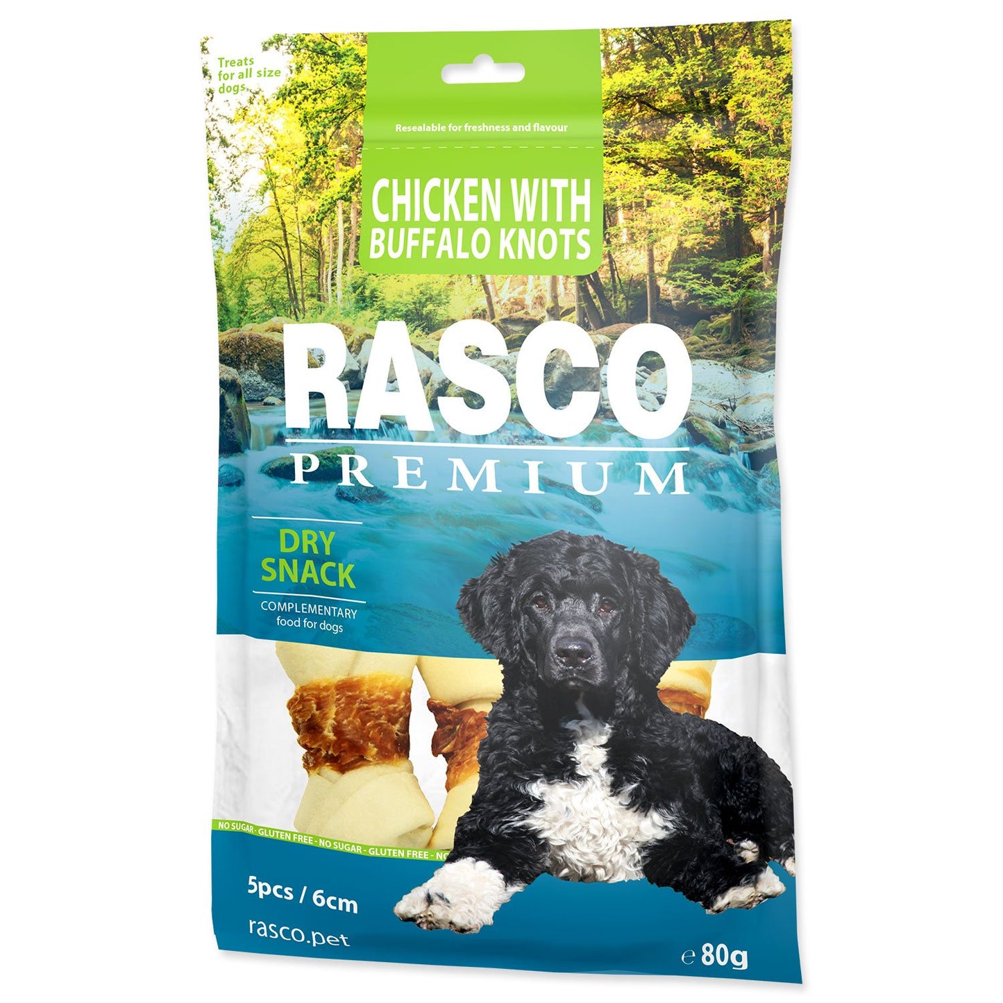 Rasco Premium Snacks Rawhide Knots - вързани кокалчета от телешка кожа 6см 80гр