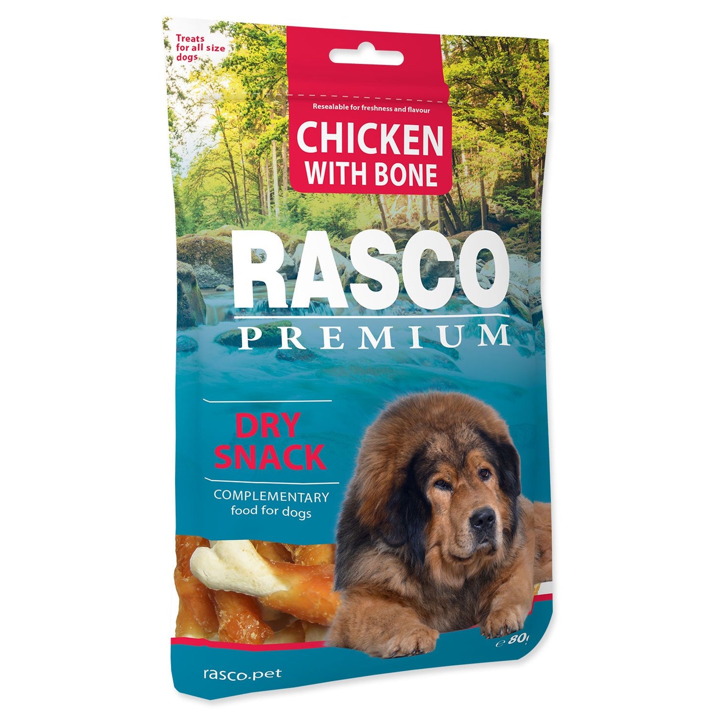 Rasco Premium Snacks Dogbone Twined by Chicken - кокалче, увито в пилешко 80 гр