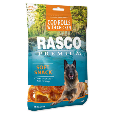 Rasco Premium Snacks Cod Roll Twined by Chicken - рулца от риба треска и пилешко 80 гр