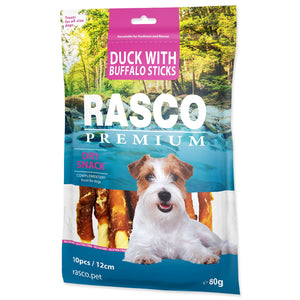 Rasco Premium Sticks Rawhide Roll By Duck - солета от телешка кожа и патешко месо 12 см 80 гр