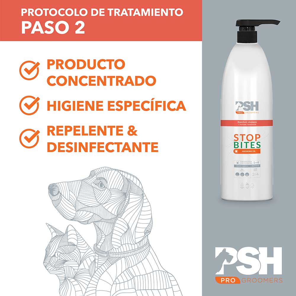 PSH Stop Bites Shampoo - противопаразитен шампоан 1 л