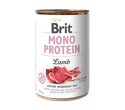 Brit Mono Protein Lamb - монопротеинова консерва за кучета с агнешко месо 400 гр